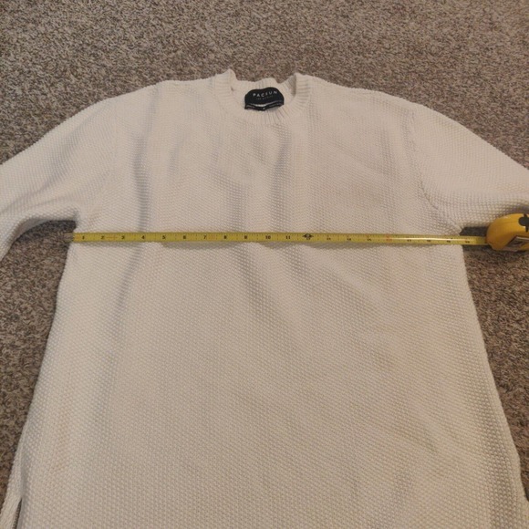 PacSun Women's Pullover Sweater White Size M Longer Fit Crew Neck Zip Sides BO - Picture 5 of 7